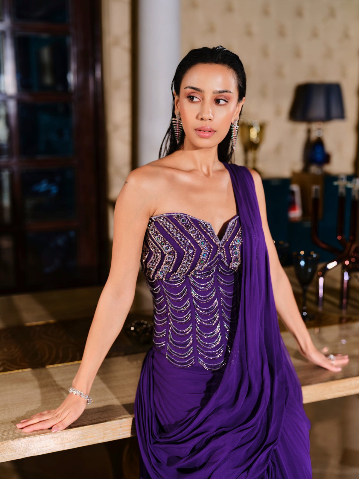 Corset Pre-draped Saree