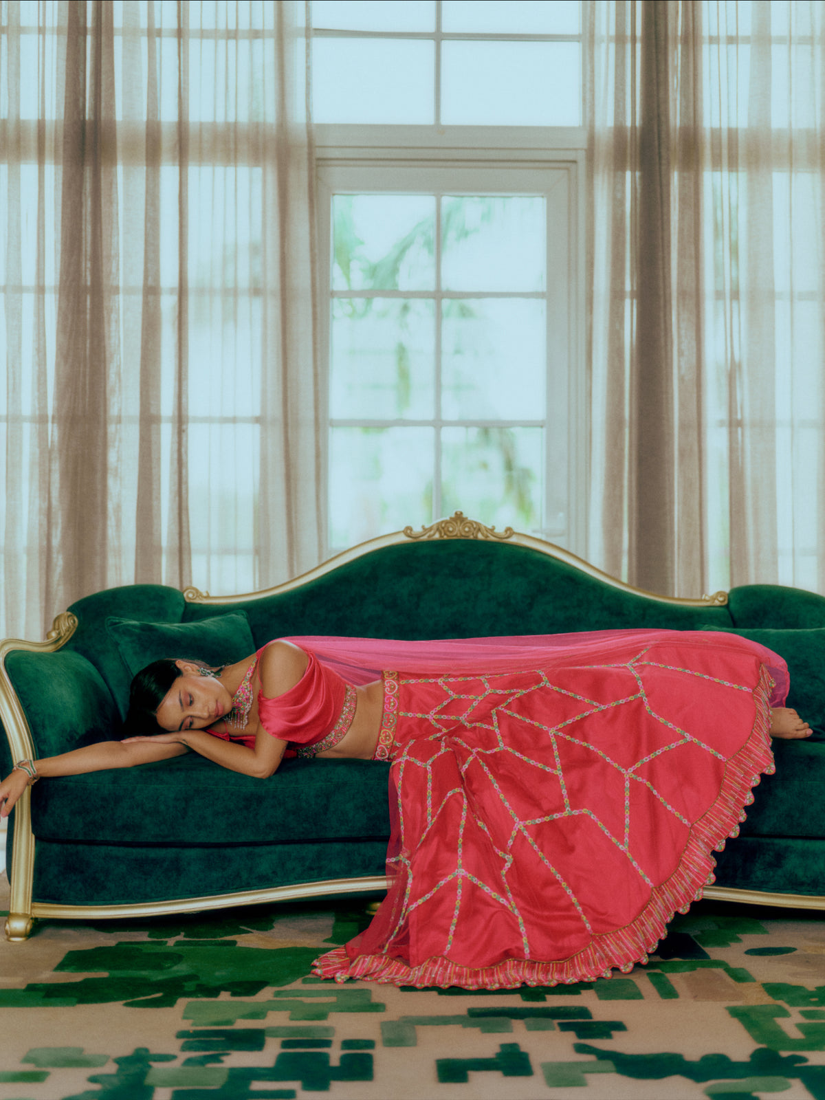 Deep Fuchsia Lehenga set