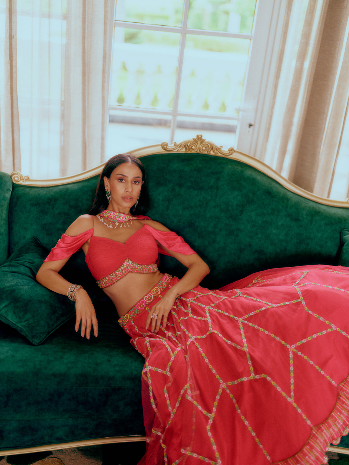 Deep Fuchsia Lehenga set