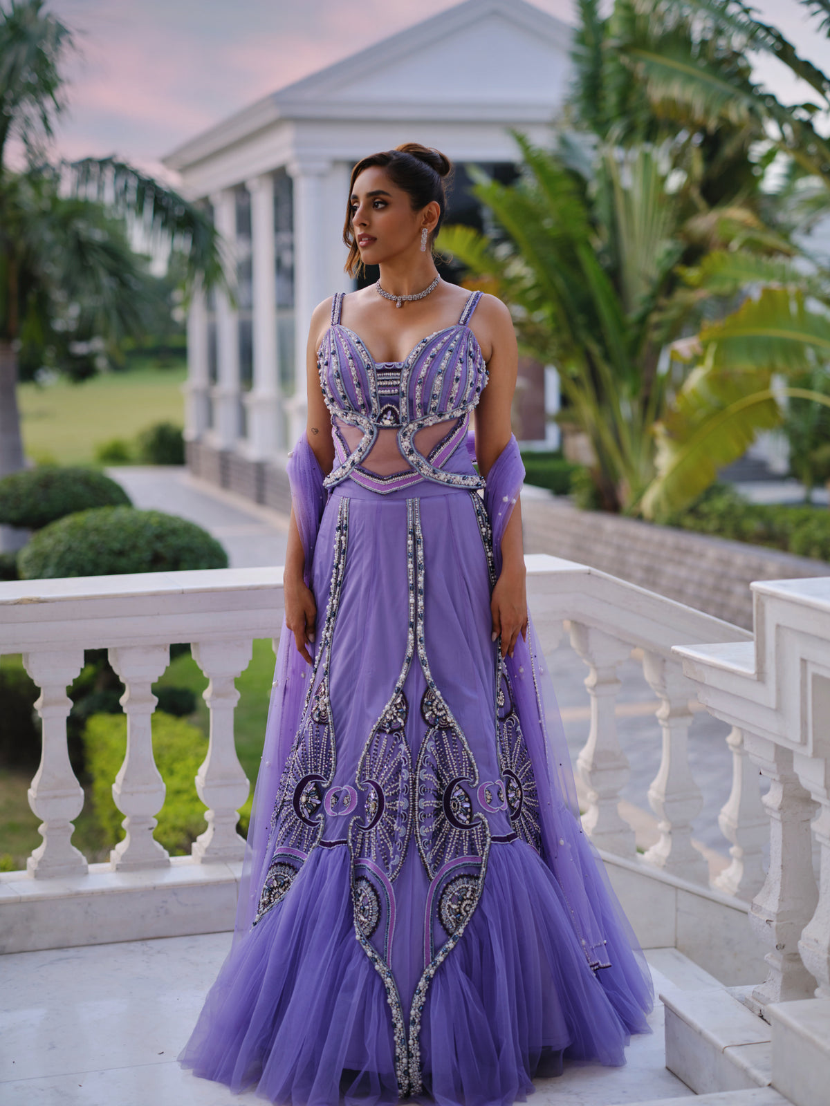 Lavender Enchanted Lehenga set