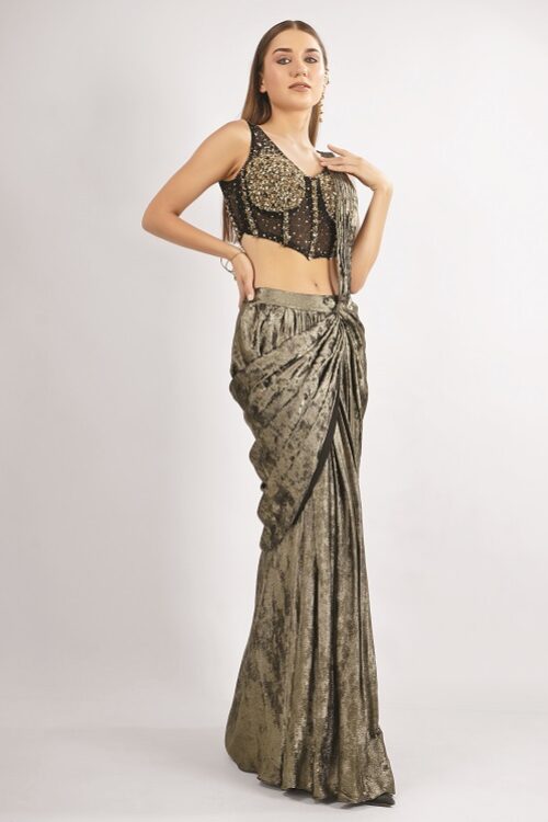 Draped saree